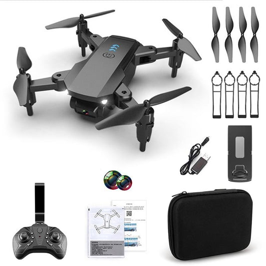 Foldable RC Drones Toy Q12 Rc Drone 4k HD Camera WiFi Air Pressure Altitude Hold Black And Gray